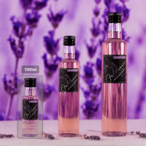 Lavendel Sirup 100ml 250ml 500ml Felderie Lavendel Hintergrund 100ml markiert